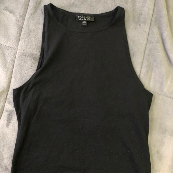 TOPSHOP Black High-Neck Bodysuit Size 8 - Picture 5 of 5